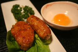 月見鶏軟骨つくね串
